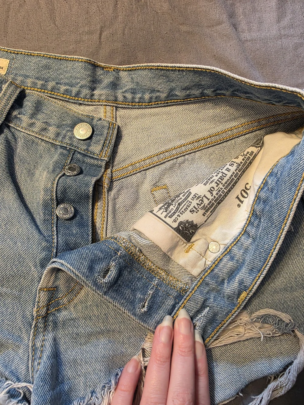 Levi's Distressed Denim Shorts